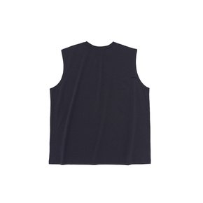 VINTAGE CIRCLE LOGO DRY-FIT SLEEVELESS (CHARCOAL)