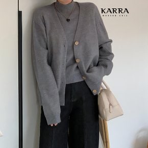 KARRA 심플리루즈핏가디건+하이넥베스트SET_A4S0054