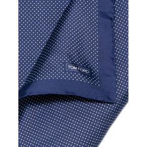 톰포드 SPR001S0214 UBV ROYAL BLUE POCKET SQUARE IN POLKA DOT SILK