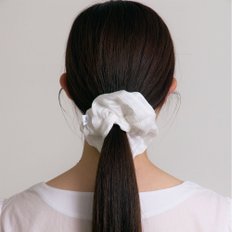 Check Sheer Scrunchie (White)