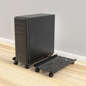 이동식 본체 바퀴형 회전 거치대 360도 스탠드조절식  PC 받침대