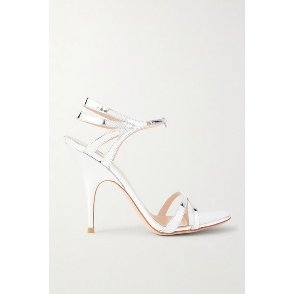 미러 실버 가죽 샌들 46376663163053341