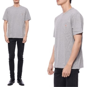 메종키츠네 22FW 남성 프로필 폭스 반팔티셔츠 (GM00116KJ0008_H150_22F)