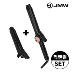 [JMW 본사직영] 열판교체 오일코팅 디지털 32mm 봉고데기 픽앤컬SET 본품+추가열판 WCS6032A_SET