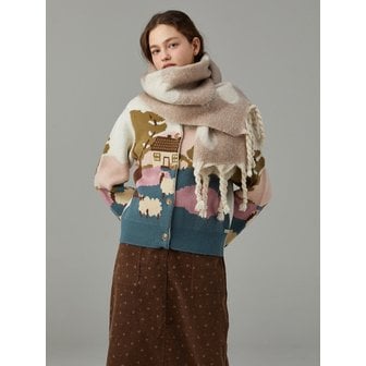 써스데이아일랜드 빅 플라워 머플러_T258MSF249W