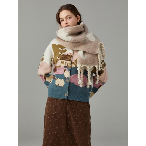 빅 플라워 머플러_T258MSF249W