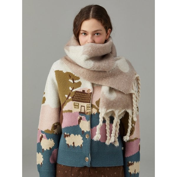 빅 플라워 머플러_T258MSF249W