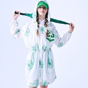 [마르디메크르디악티프]ALL OVER FLOWER PRINTED RAIN COAT_IVORY GREEN/AFK31VRC001IVGN