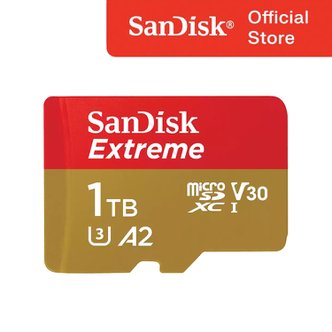 샌디스크 마이크로 SD카드 익스트림 1TB 1테라 QXAV Class10 Micro SDXC 액션캠 고프로 메모리 무료배송