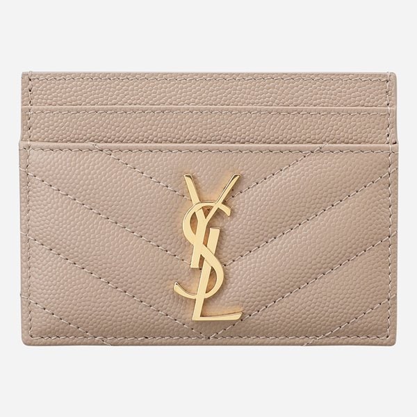 [시흥점] 5F 423291 BOW01 2721 모노그램 카드 케이스 골드 다크 베이지