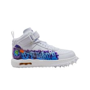 나이키 x 오프화이트 에어포스 1 미드 SP 레더 그래피티 Nike x Off-White Air Force 1 Mid SP L