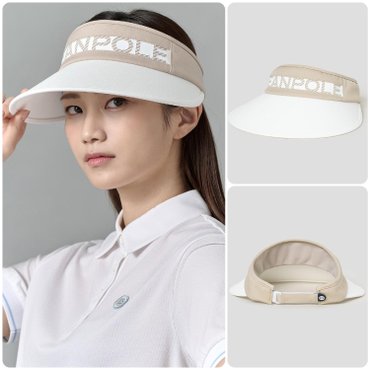 빈폴골프 SS25 여성 로고 와이드핏 썬바이저 - 화이트 (BE538BA231)