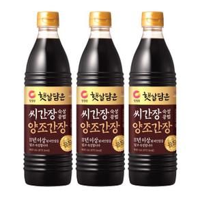 청정원 씨간장 숙성 양조 간장 골드 840ml x3개