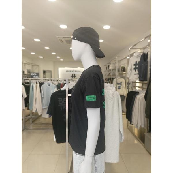 [여주점] 우먼즈 그린 테이핑 해시태그 티셔츠BA252TS502_BK