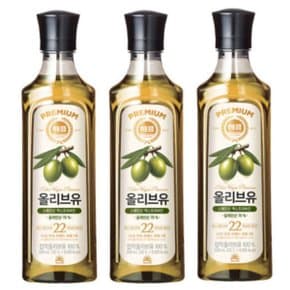 사조대림 해표 압착 올리브유 500ml [3개]