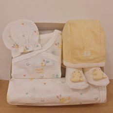 [25S/S출산선물]WH)러브링링바디수트,손싸개,속싸보,양말4종세트(35370-040-11*008-01*005-01)