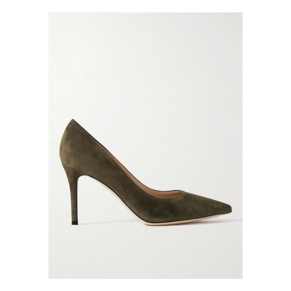 지안비토 스웨이드 펌프스 85mm 다크 그린 46376663162900234