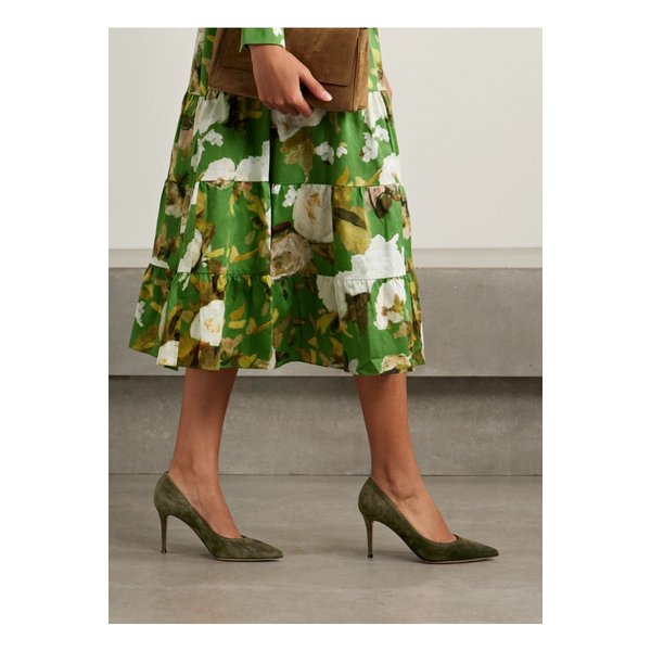 지안비토 스웨이드 펌프스 85mm 다크 그린 46376663162900234