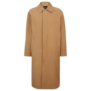 4706803 BOSS Relaxed-fit coat in cotton with concealed closure 80090426