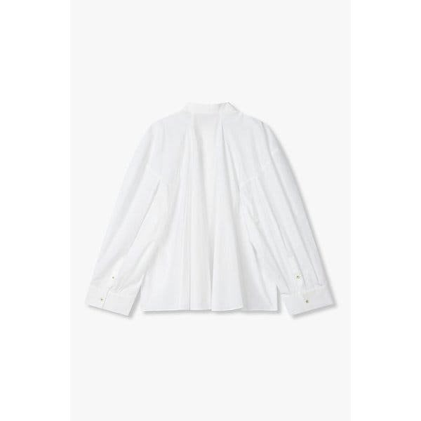 3D 볼륨 슬리브 코튼 셔츠 (화이트) EN15107028000