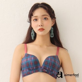 에메필 Check Belt 초모리 브라 192813(클래식네이비_NV57)