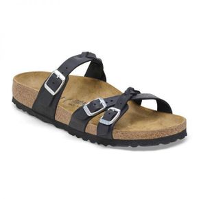 우먼 Birkenstock 프랑카 Braided 천연가죽 오일드 - 블랙 검정 1026295