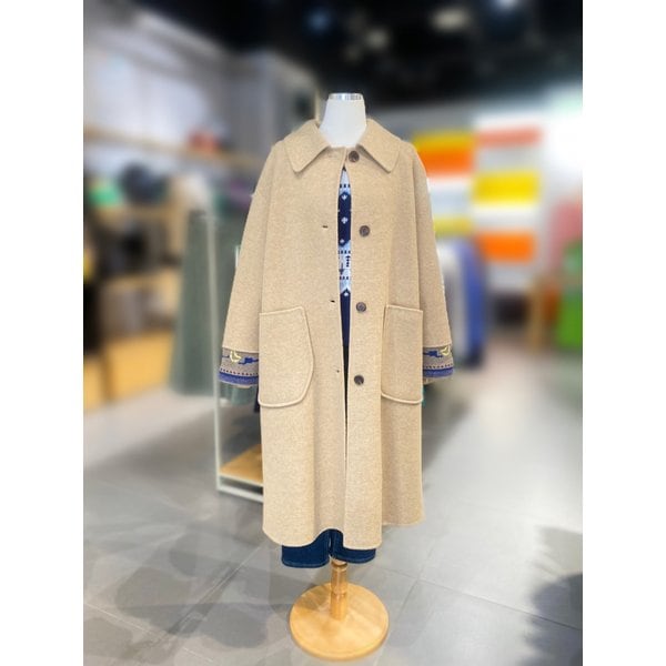 [여주점] 솔리드 후드 롱 코트 (BACTB2561)