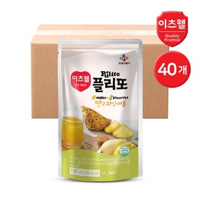 CJ이츠웰 플리또 망고파인애플 과일주스 파우치 130ml 40개