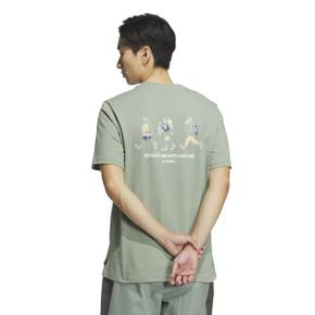 [adidas] SS24 남여공용 데일리 그래픽 반팔티 IS0283 테렉스 백프린팅 티셔츠