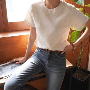 에센셜 스판 데일리 반팔티_P356472583