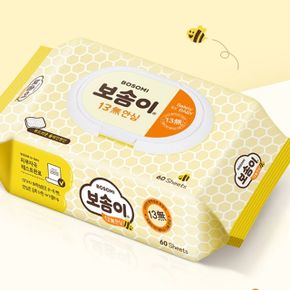 13無 안심 물티슈 캡형 60매x6개 깨끗한나라