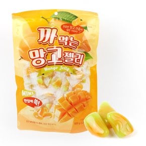 까먹는 망고 젤리 대용량 어린이 간식 개별포장 500g