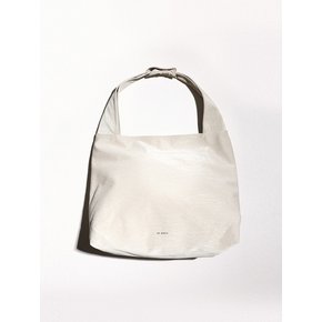 LEATHER SHOPPER BAG CREAM