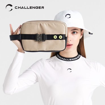 챌린저 2지퍼 크랙 텍스처 골프 파우치백_CHC5MBG0472BE