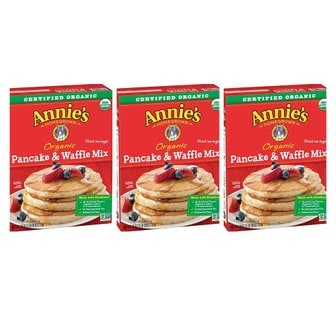  [해외직구]Annie`s homegrown Organic Pancake and Waffle 애니스 홈그로운 오가닉 팬케이크 와플 믹스 737g 3팩