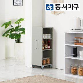 [최대 40% 추가할인] [동서가구] 트롤리 3단 이동식 주방 틈새 수납장 (300x200) DF921968