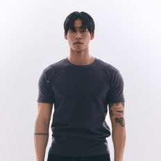 ALI THE GREATEST 머슬핏 숏 슬리브 차콜