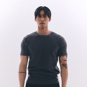 ALI THE GREATEST 머슬핏 숏 슬리브 차콜