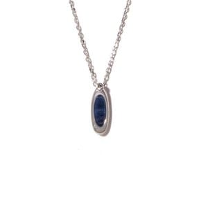 MINI ETERNAL BLUE LABRADORITE SILVER NECKLACE