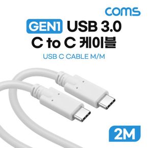 Coms USB C타입케이블 C타입 3.0 5Gbps 2M X ( 2매입 )