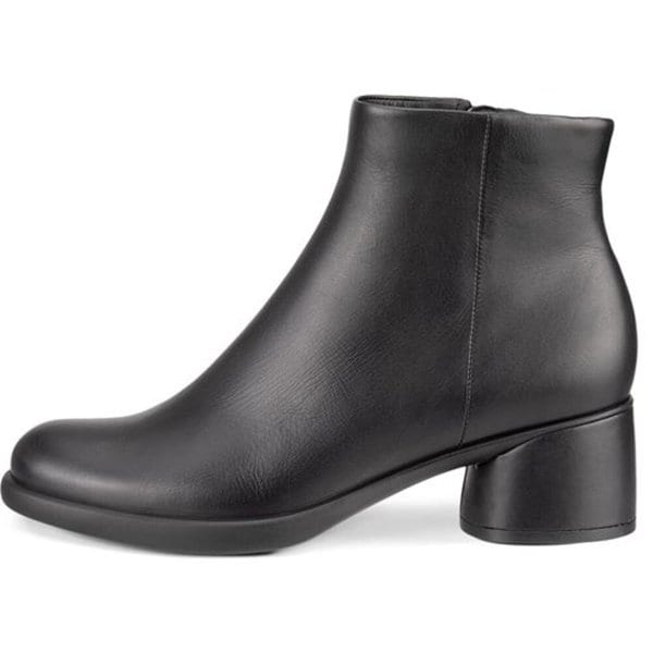 [여주점] 여성 스컬프티드 엘엑스 5CM 심플 모던 블록힐 미드컷 부츠 블랙 222413