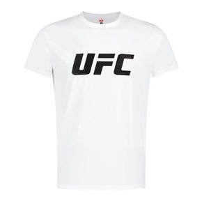 UFC 텐션 빅로고 머슬핏 반팔 티셔츠 화이트 U4SSV2106WH