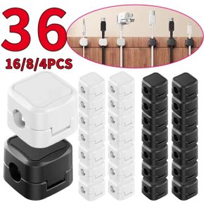 36 16 8 4PCS 마그네틱 케이블 클립 부드러운 조절 가능한 코드 홀더 책상 아래