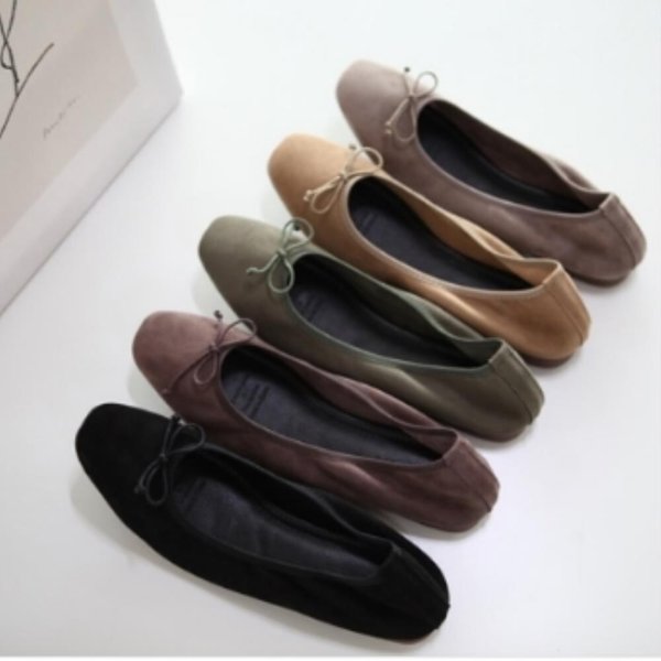 [옷자락] 여성 단화 20대 러블리 미니리본 스트랩 플랫슈즈