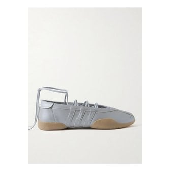 아디다스 태권도 메이 발렛 메탈릭 가죽 스니커즈 실버 1647597358657343