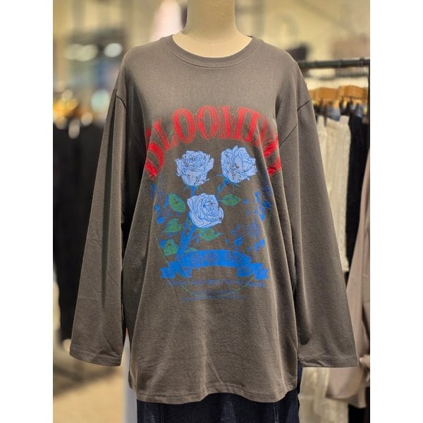 [파주점] 랩 블루밍 로즈 박시티셔츠 AR1CT263