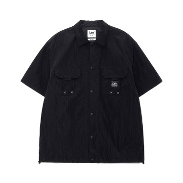 LEE 투포켓 나일론 반팔 셔츠 블랙 LE2502SS06BK