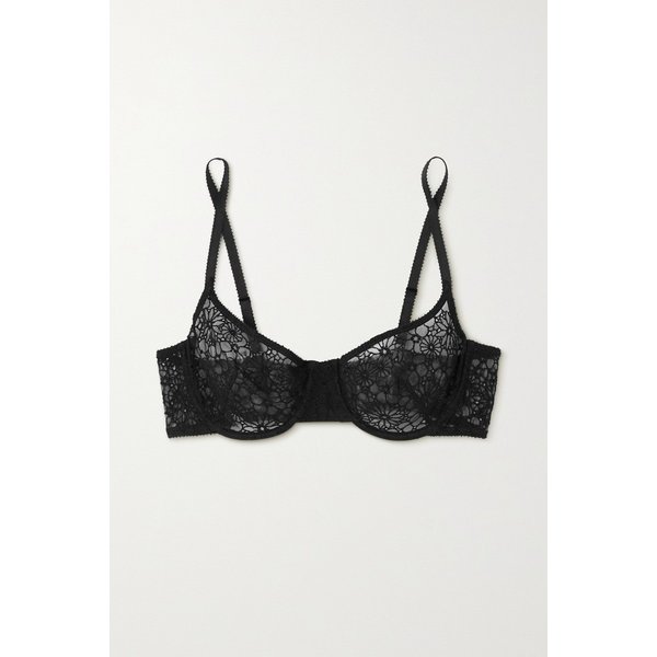 에레스 Amarante Embroidered Tulle Underwired Balconette Bra 블랙 11452292646215414