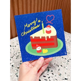 NIJI 딸기 산타 초코 케이크_미니 포스터 (art poster)