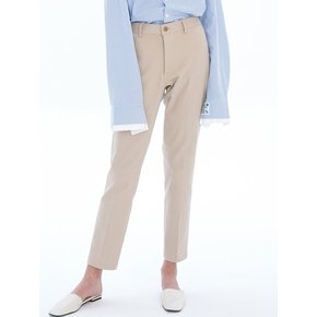 LIGHT TWILL COTTON SLIM PANTS_LIGHT BEIGE